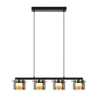 PENDELLEUCHTE Averon 72/12/157 cm - Schwarz, Glas/Metall (72/12/157cm) - ZMH