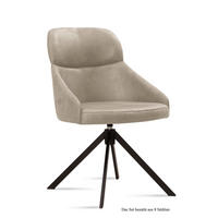 ESSZIMMERSTUHL drehbar (8er-Set) Derska 52x82x63 Schwarz/Natur - Schwarz/Naturfarben, Kunststoff (63/82/52cm) - 58aufmkessel