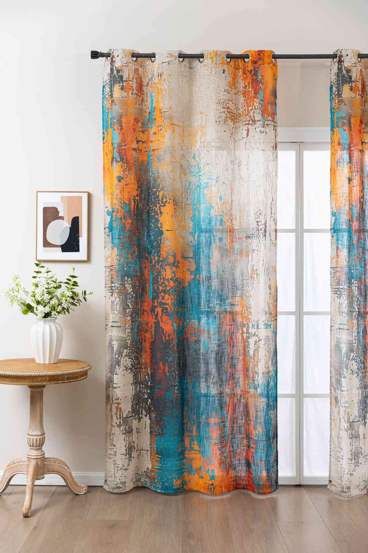 VORHANG 2ER SET SEOUL HxB 245x140 cm Apart - Türkis, Textil (140/245cm) - Gardinenbox
