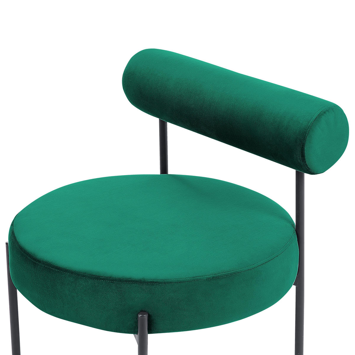 FOTEL Bársony Zöld/Fekete Alpha - zöld, textil/fém (60/66/60cm) - Beliani