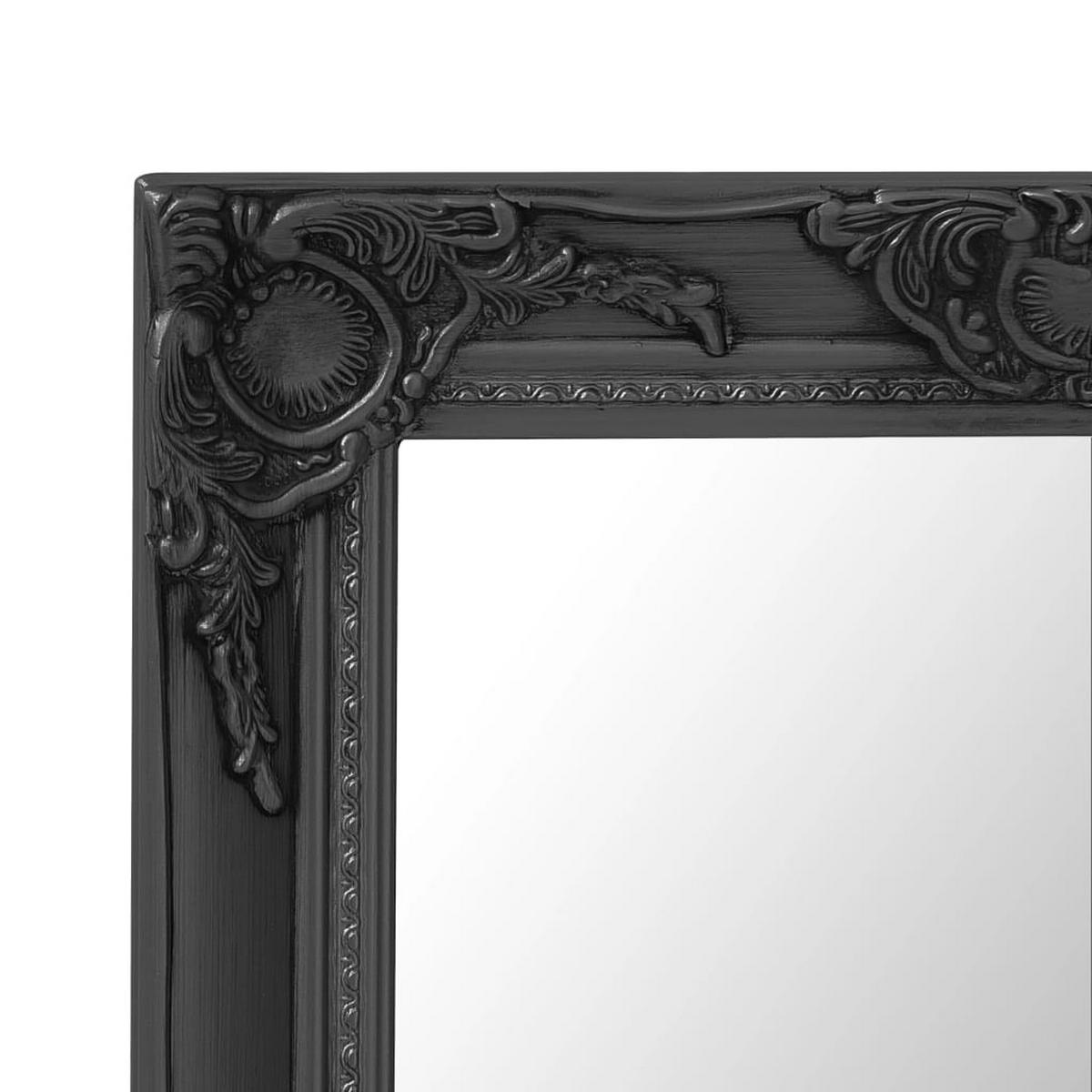 WANDSPIEGEL im Barock-Stil 50x40 cm Schwarz - Schwarz, Holz (40/2/50cm) - furnicato