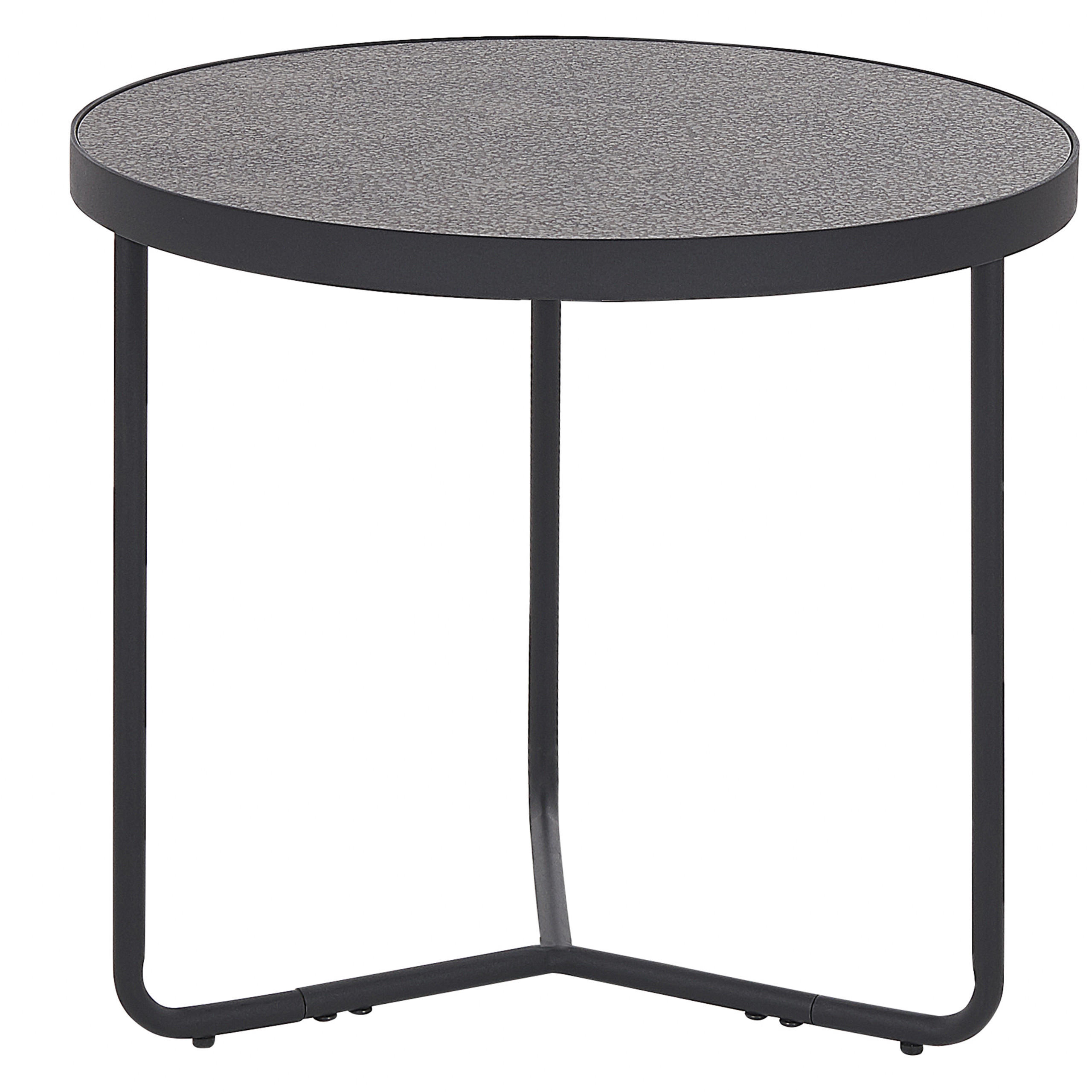 BEISTELLTISCH grau/schwarz 50 cm MELODY Melody - Schwarz/Grau, Holzwerkstoff (50/50/45cm) - Beliani