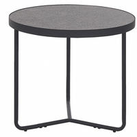 BEISTELLTISCH grau/schwarz 50 cm MELODY Melody - Schwarz/Grau, Holzwerkstoff (50/50/45cm) - Beliani