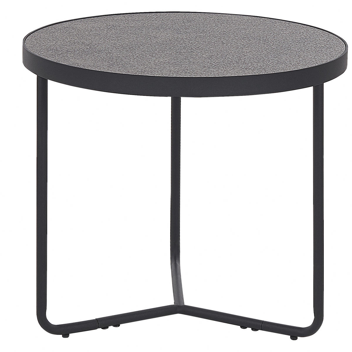BEISTELLTISCH grau/schwarz 50 cm MELODY Melody - Schwarz/Grau, Holzwerkstoff (50/50/45cm) - Beliani