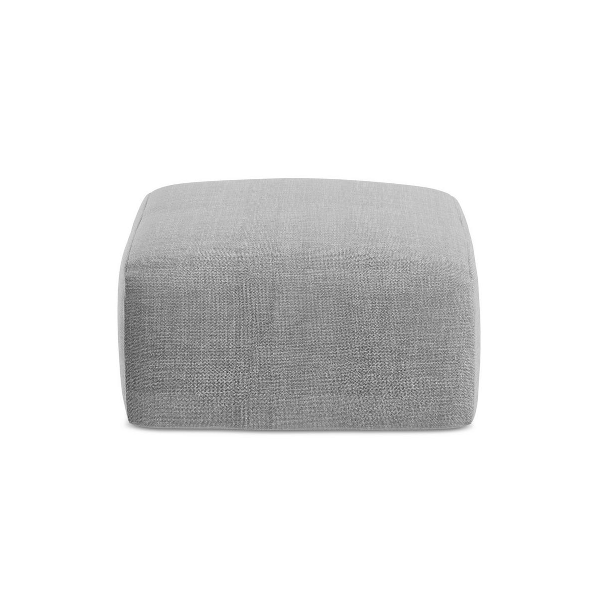 POUF Strukturstoff Grau - Hellgrau/Schwarz, Holzwerkstoff/Kunststoff (65/40/65cm) - LaMiaSofa