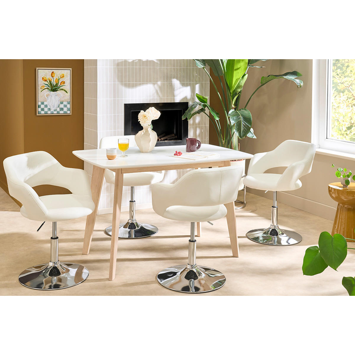 SESSEL Design JESSY Weiß - Weiß, Textil (58/80/55cm) - Miliboo