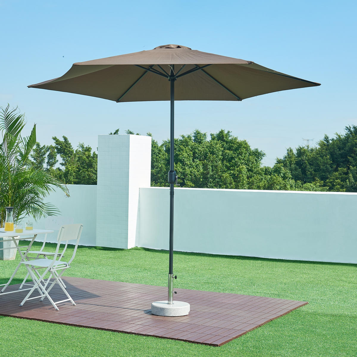 SONNENSCHIRMSTÄNDER Bomba - Grau, Stein (38/38cm) - casa.pro