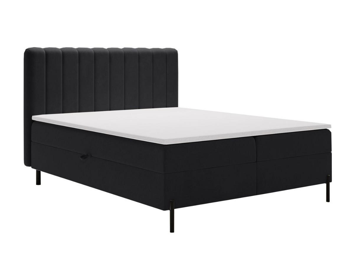BOXBETT Primavera 180x200 Schwarz - Schwarz, Holz/Textil (180/200cm) - Graingold