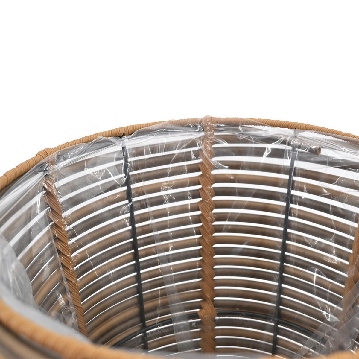 PFLANZKÖRBE 2er Set, Rattan, Braun - Braun, Kunststoff (31cm) - dasmöbelwerk