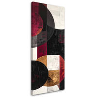 LEINWANDBILD 3D und geometrisch 50x150cm - Rot, Textil (50/150cm) - Feeby