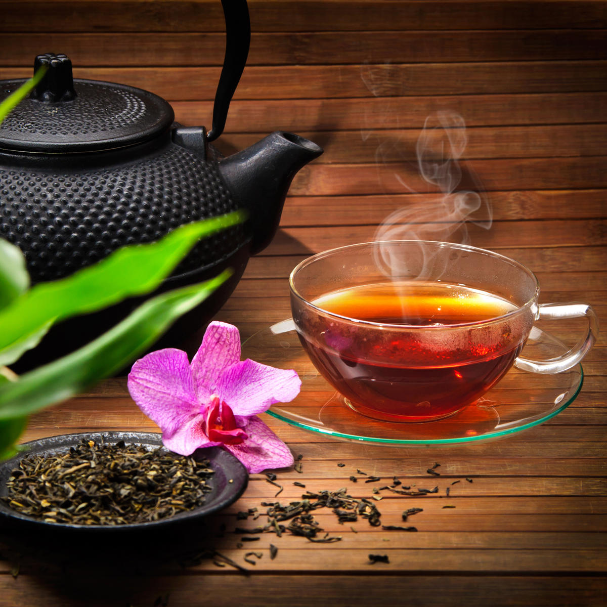 TEEBOX - Hellbraun, Holz/Metall (18/20.5/18cm) - Relaxdays