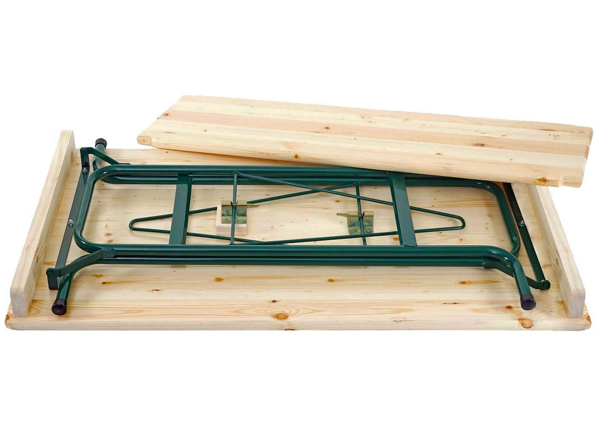 STEHTISCH 110x125x70cm Biergartentisch Braun-Grün - Grün, Holz (70/125/110cm) - PROREGAL