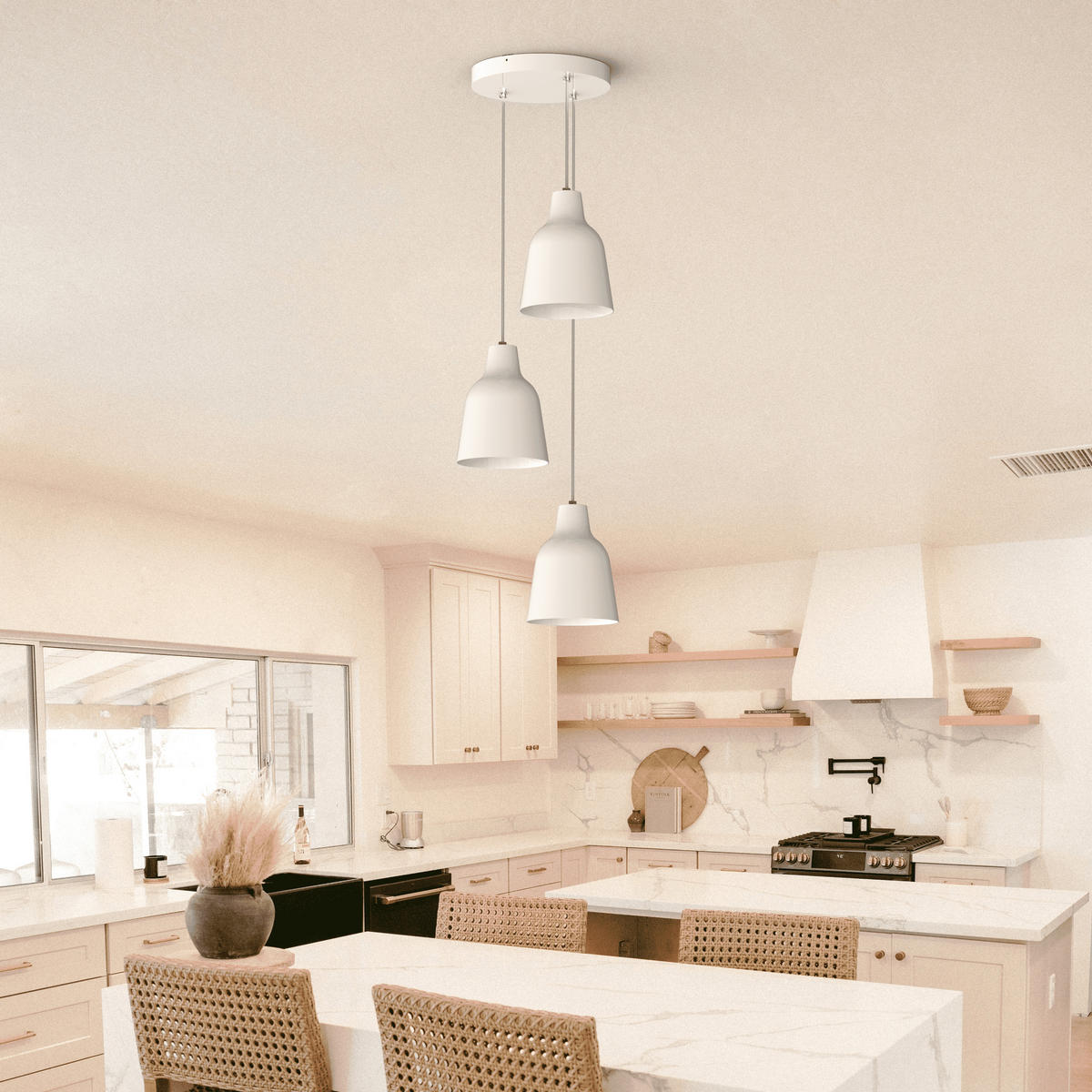 HÄNGELEUCHTE - Weiß Hochglanz, Metall (35/35/22cm) - Lumicom