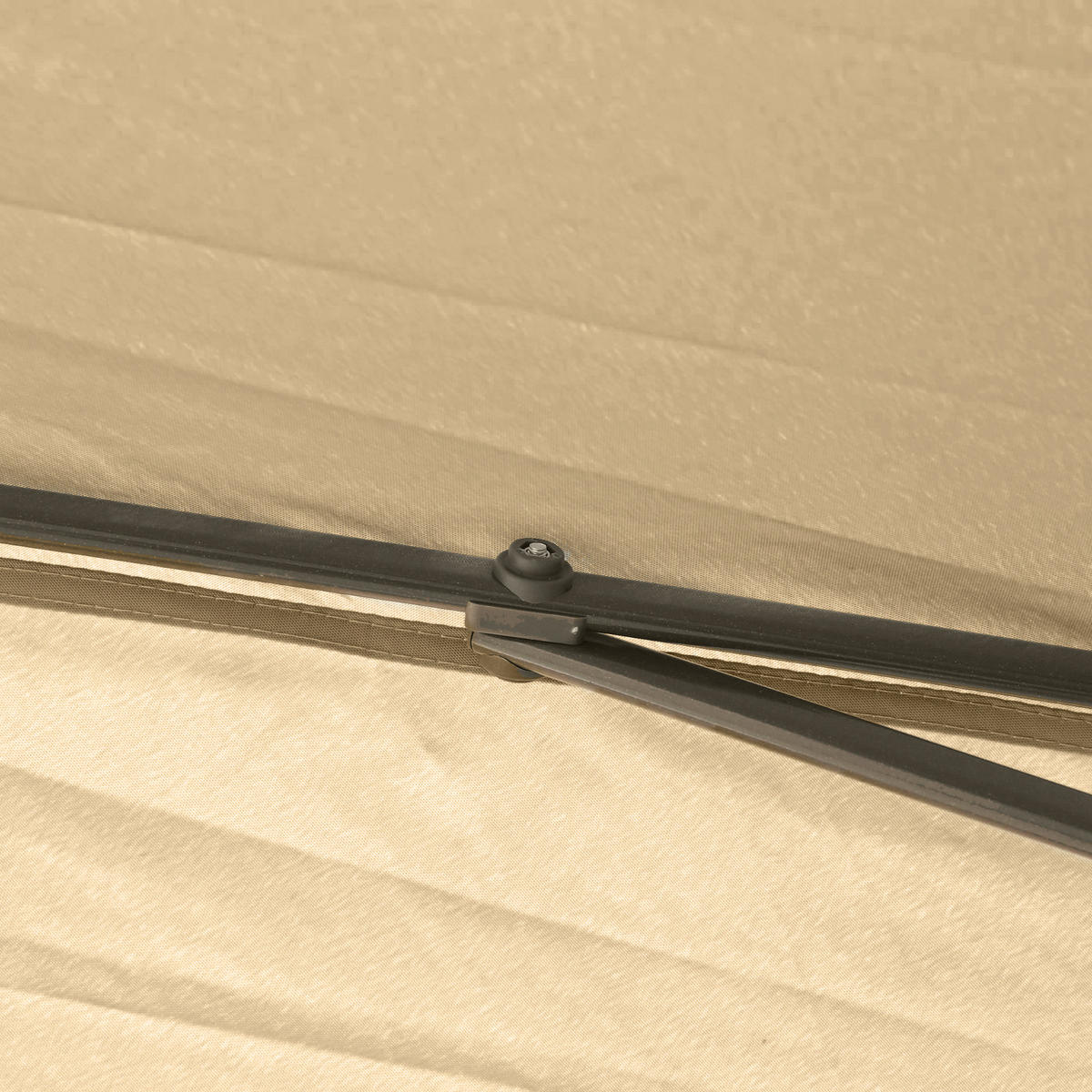 PAVILLON 3,3x3,3 m faltbar Doppeldach beige - Beige, Textil (330/288/330cm) - Fortuna Lai