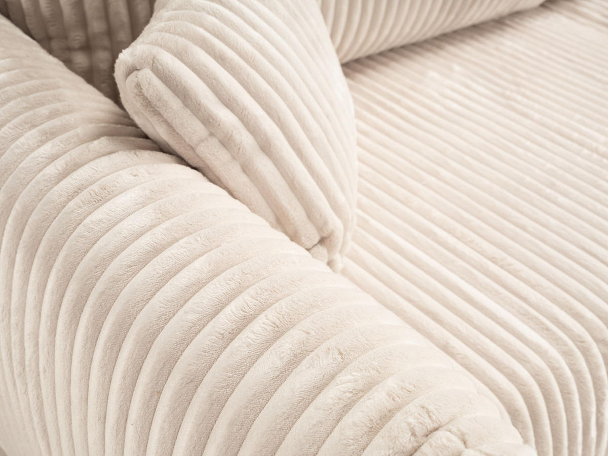 SOFA Hallora - Weiß (Tilia 01) - Weiß, Holzwerkstoff (240/88/108cm) - Möblo