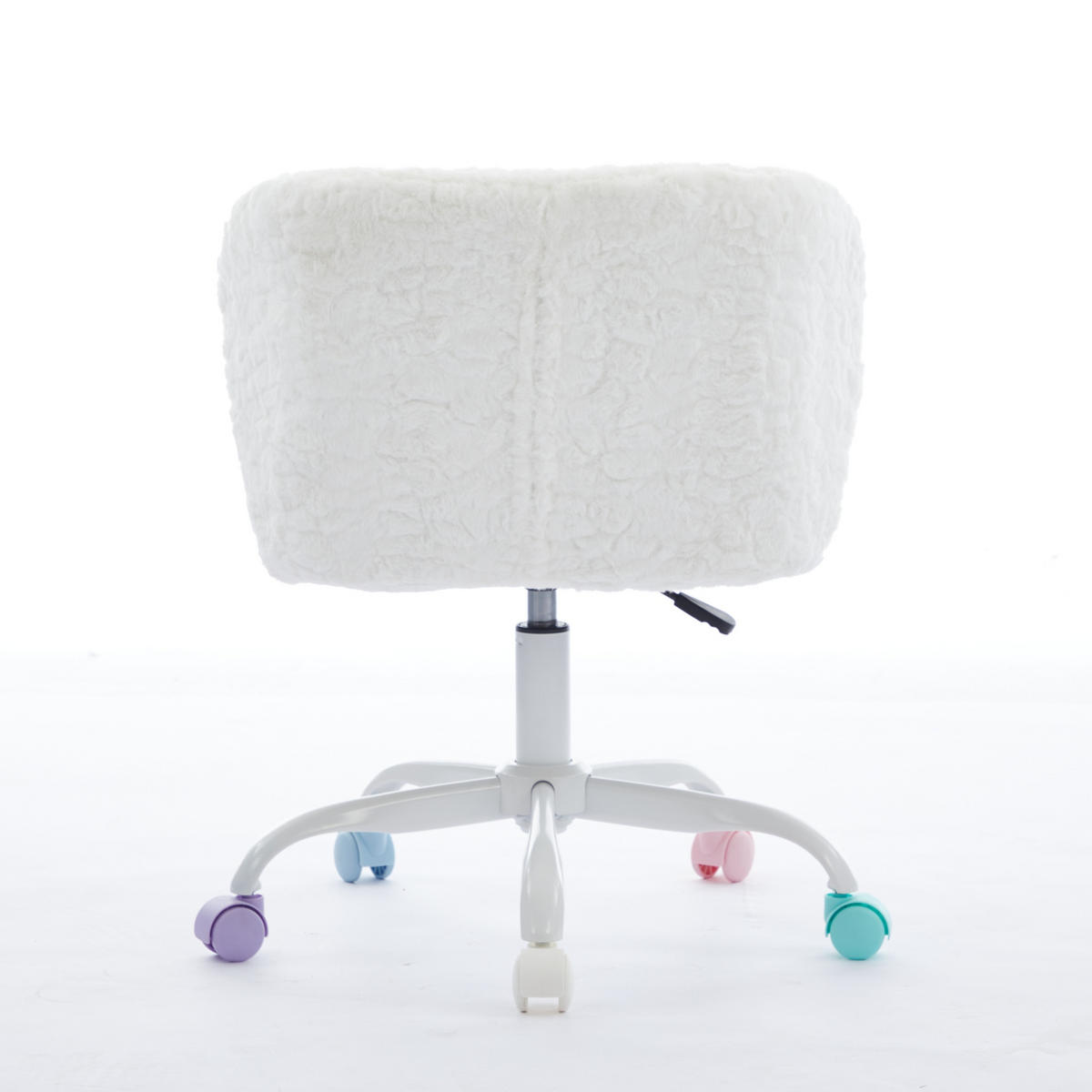 SNURRSTOLAR, Fuskpäls, Snurrbara, Höjdjusterbara, Beige - Cremefärgad, Metall (57/81/55cm) - SHOPENTRA
