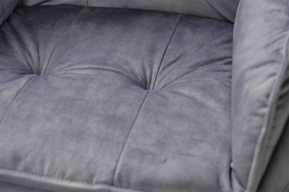 BÜROSTUHL TERRY Grau Velvet - Grau, Textil (63/83/66cm) - KAWOLA