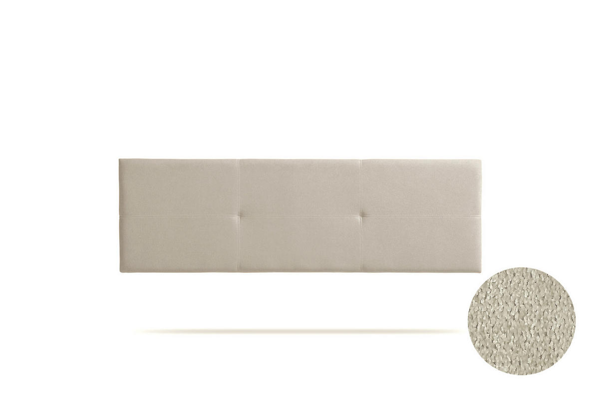 KOPFTEIL gepolstert ALMA Aqualine 160x50x5 cm - Getoastetes Beige - Moonia - Kaschmir, Holz (160/5/50cm)