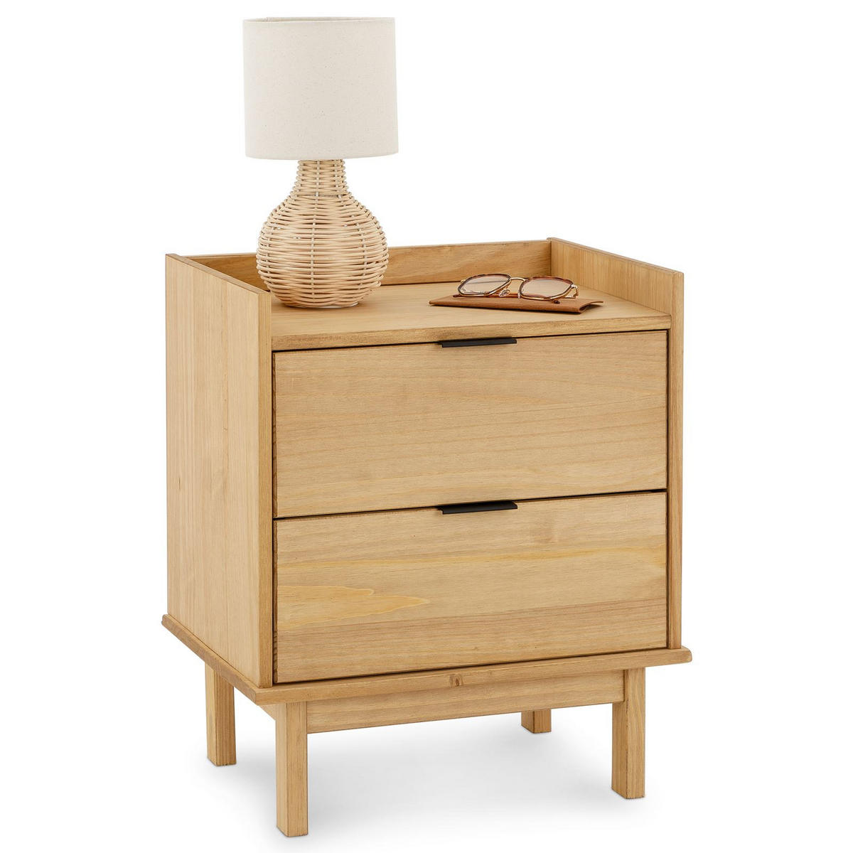 NACHTTISCH TEPERA - Braun, Holz (50/58/38cm) - IDIMEX