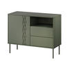 KOMMODE Tresse 1D2S - Grün, Holzwerkstoff/Metall (100/75/40cm) - MIRJAN24
