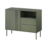 KOMMODE Tresse 1D2S - Grün, Holzwerkstoff/Metall (100/75/40cm) - MIRJAN24