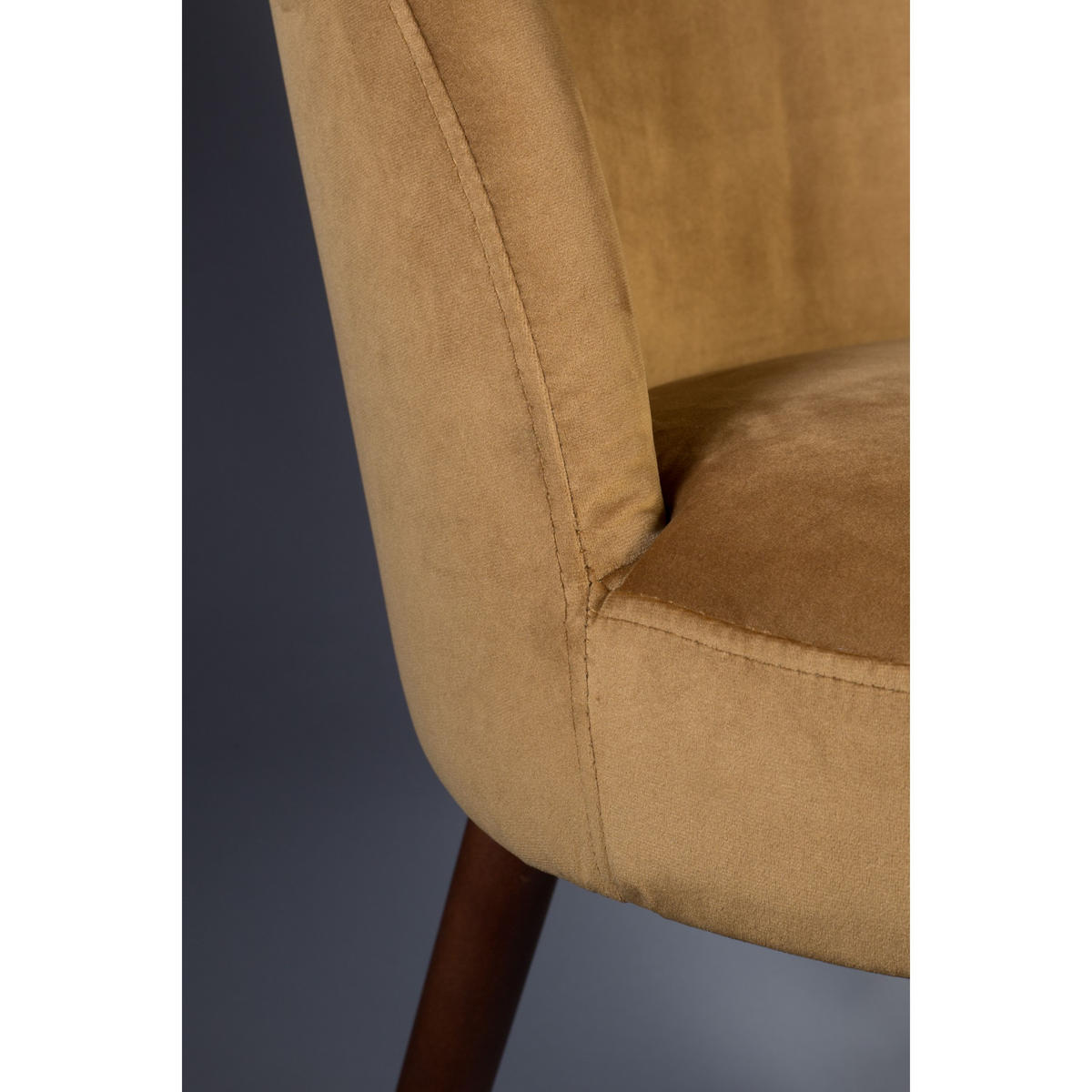 ESSZIMMERSTUHL Barbara Karamell/ Dunkelgelb - 2 er Set - Braun, Textil (51/85.5/59cm) - Dutchbone
