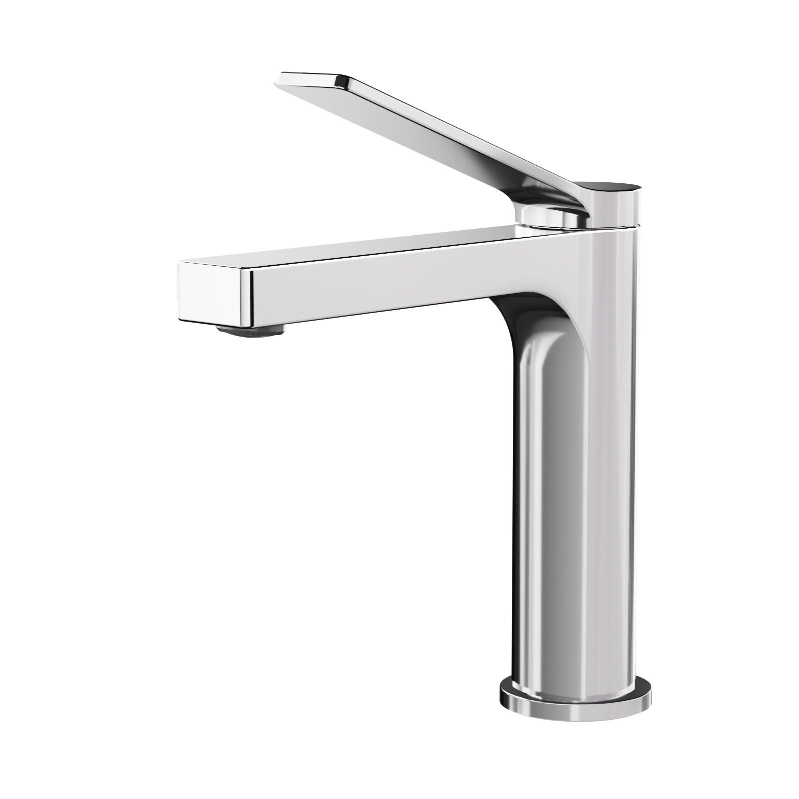 WASCHTISCHARMATUR mit Spulen-Zertifiziertem Filterelement Verchromt - Chromfarben, Metall (17.3/4.6/19.5cm) - EMKE