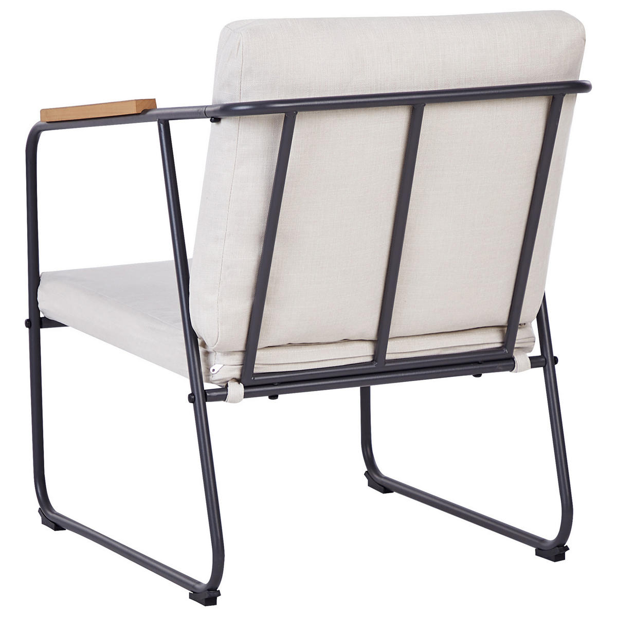 LOUNGE-SET 4-sitzer Stahl Helles Beige Vezzana - Hellbraun/Beige, Metall - Beliani