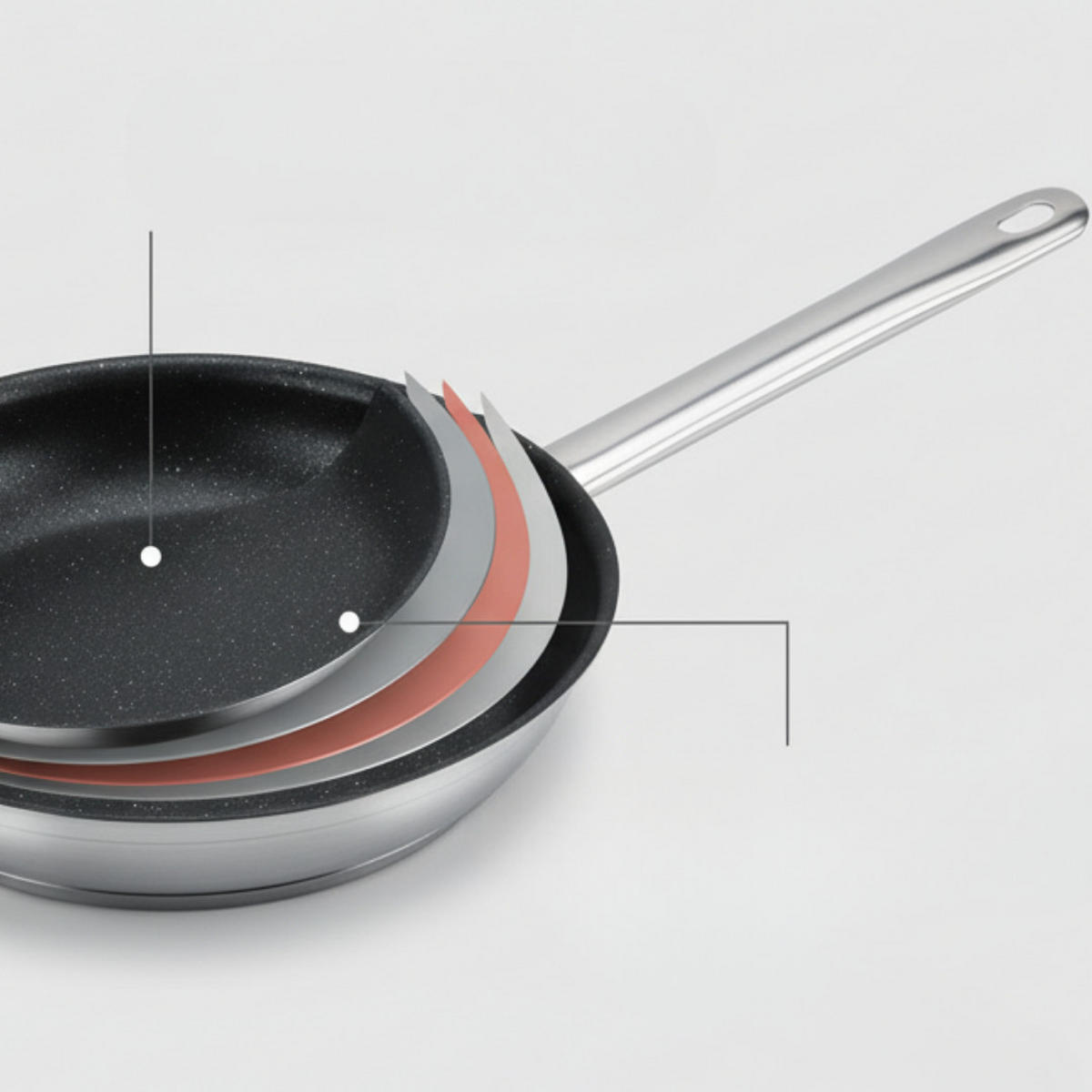 BRATPFANNE Favourite 28 cm Edelstahl Antihaft - Silberfarben/Schwarz, Metall (28cm) - Brabantia