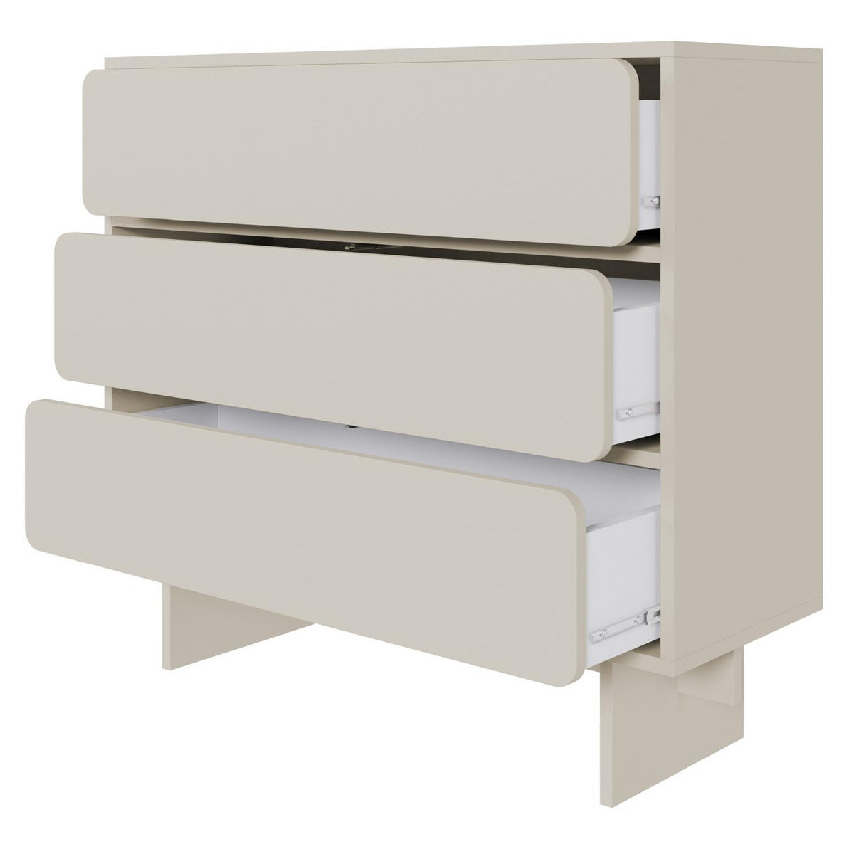 KOMMODE Wuwu Greige 101 cm - Taupe, Holzwerkstoff (100.8/87.9/35cm) - Selsey