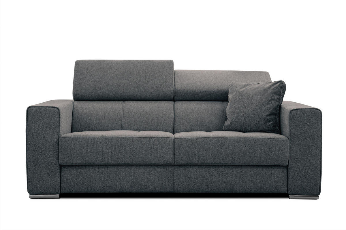 SOFA QUARTZ 3-Sitzer, dunkelgrau - Dunkelgrau, Holzwerkstoff/Textil (202/80/102cm) - Courtois Laville