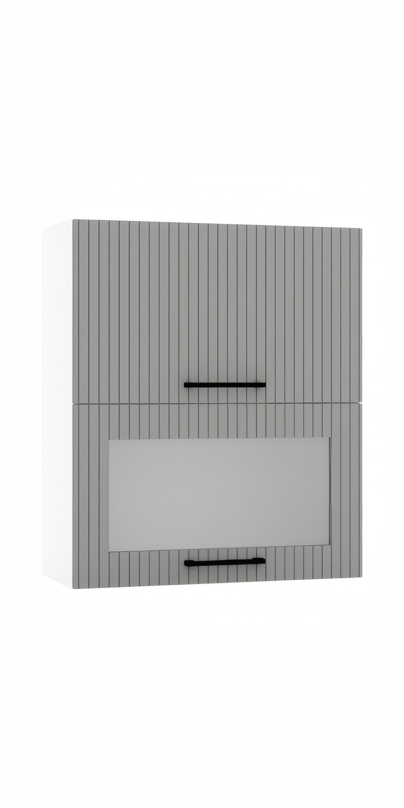 GLASHÄNGESCHRANK W60GRF/2 SD - KENDRO - Funktionales Design Konzept - Weiß/Grau, Holz/Metall (60/72/30cm) - ROYAL24_MARKT