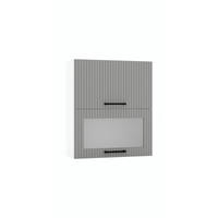 GLASHÄNGESCHRANK W60GRF/2 SD - KENDRO - Funktionales Design Konzept - Weiß/Grau, Holz/Metall (60/72/30cm) - ROYAL24_MARKT