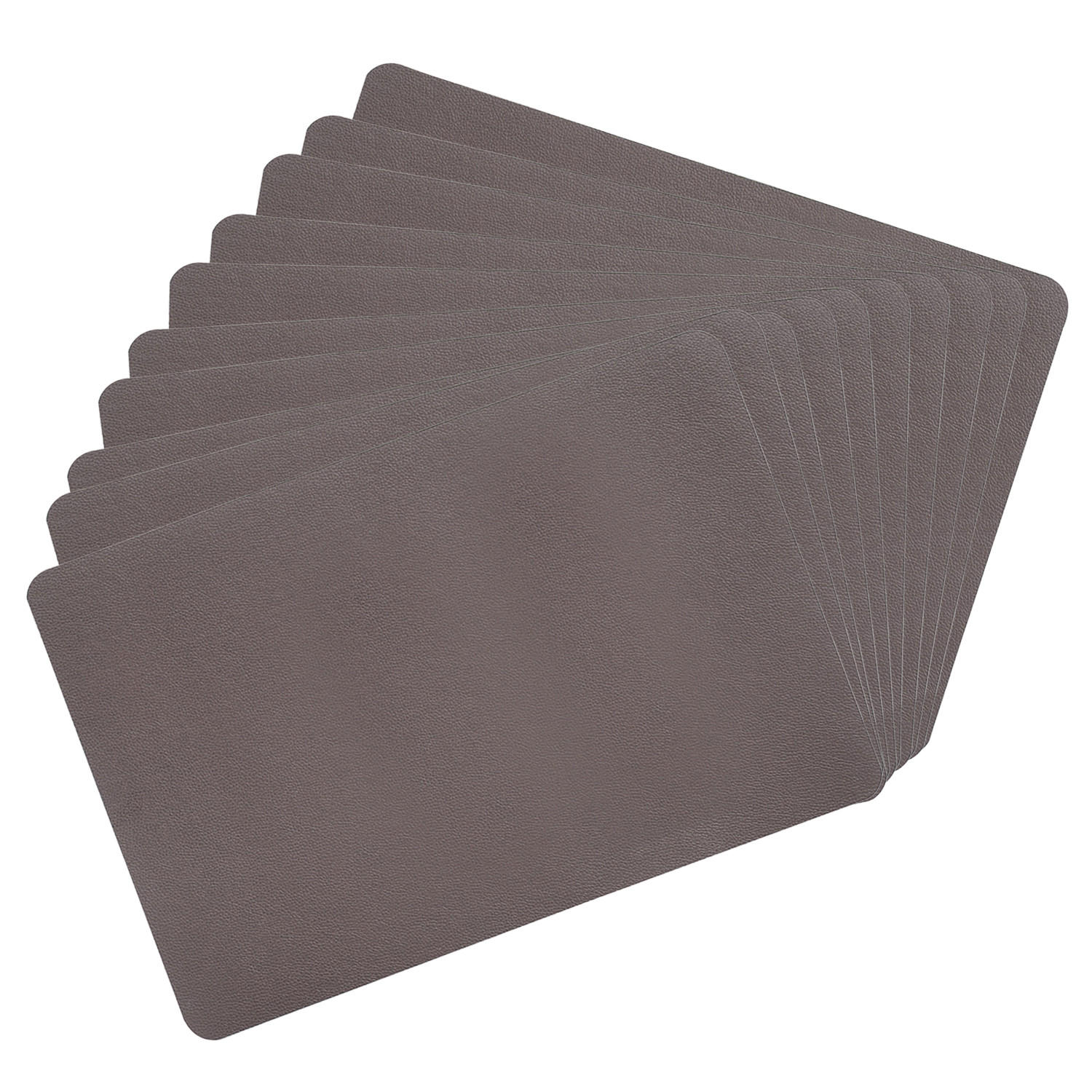 PLATZSETS, 10 Stück, Kunstleder Braun - 43 x 29 cm - Braun, Kunststoff (43/29/0.18cm) - Kesper