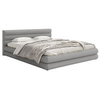POLSTERBETT Alegre Hellgrau Chenille 180x200 cm - Hellgrau/Schwarz, Kunststoff/Textil (180/200cm) - Selsey