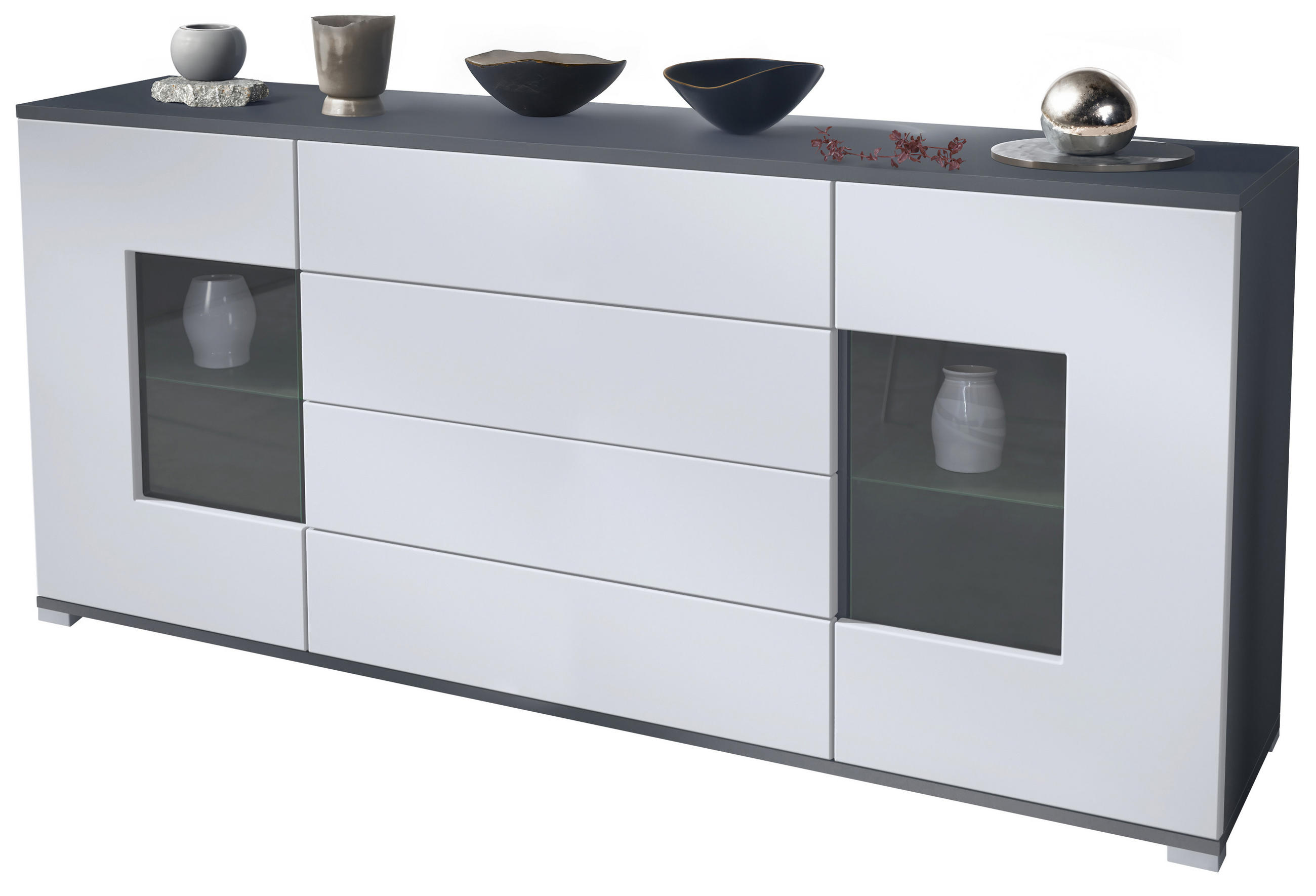 SIDEBOARD Grömitz Weiß matt - Weiß, Holzwerkstoff (166.5/75.5/35cm) - Vladon