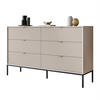 KOMMODE CORTADO KS154 MIT SCHUBLADEN KASCHMIR - Beige, Holzwerkstoff (154/91/39cm) - Lookway