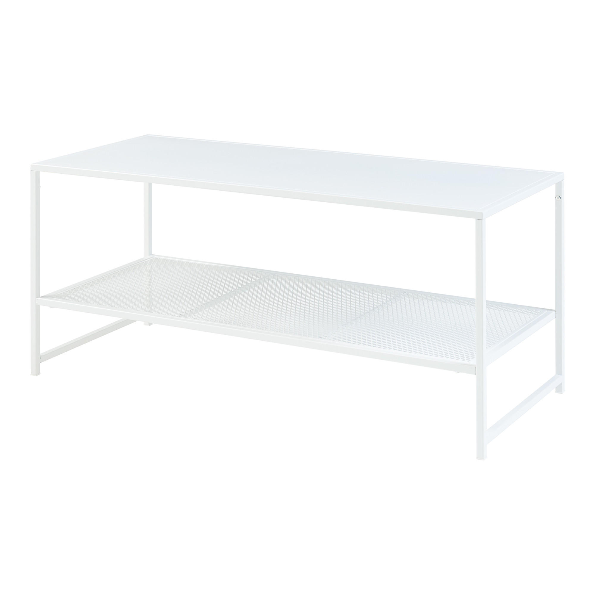 COUCHTISCH Ruokolahti 102/43/46 - Weiß, Metall (102/43/46cm) - [en.casa]