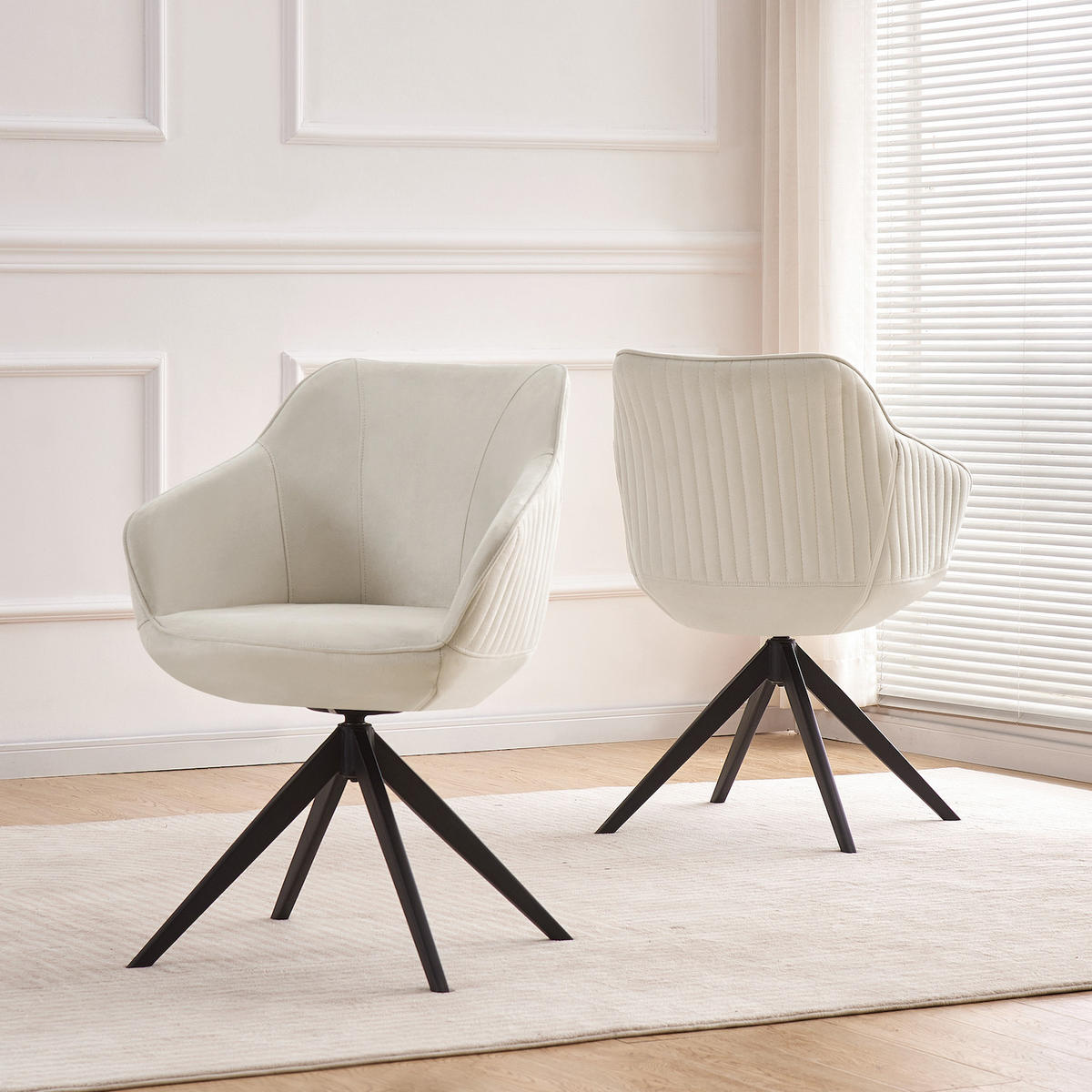 ARMLEHNSTUHL KATJA Grau - Grau, Textil/Metall (57/82/62cm) - B&D Home