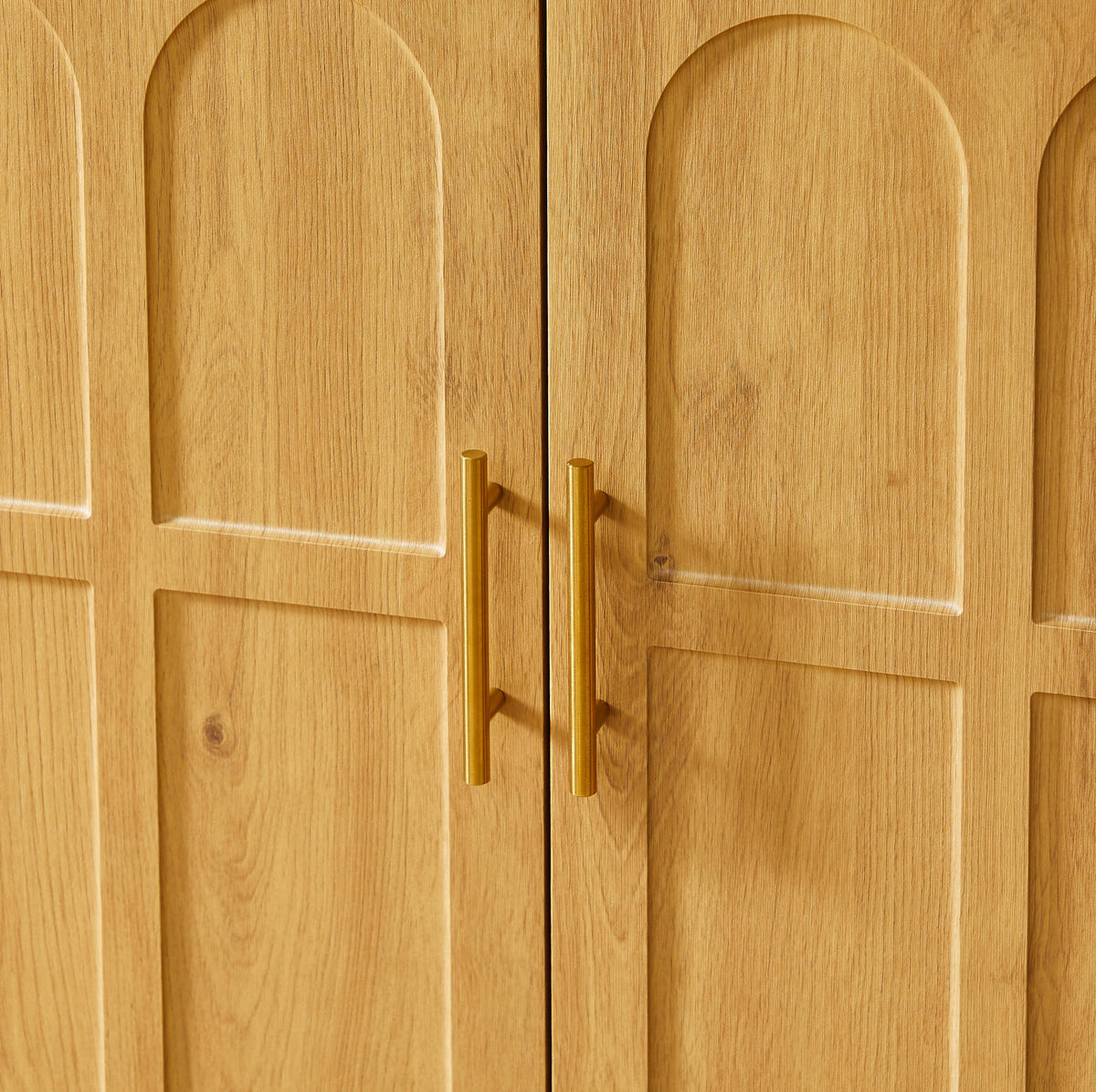 SIDEBOARD 169/40/80 cm aus MDF mit geschwungener Front Naturfarben - Naturfarben, Holzwerkstoff (169/80/40cm) - Modenvie