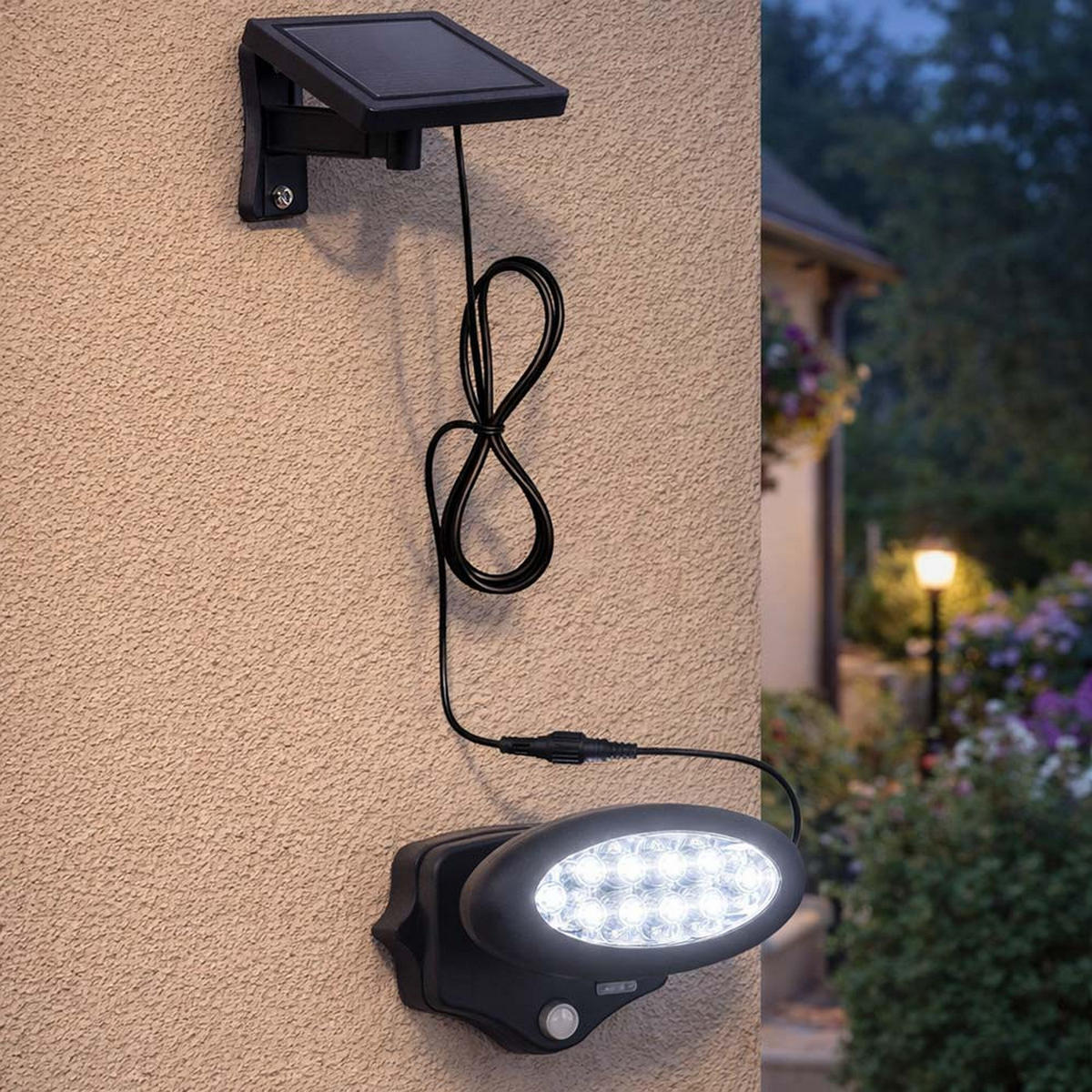 LED STRAHLER Solar Anthrazit Kunststoff - Anthrazit, Kunststoff (17/17/11.3cm) - Globo Lighting