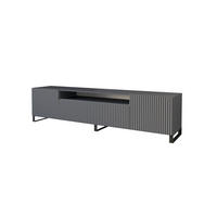 LOWBOARD NOA-2-S 200x53x41 cm - Graphit - Schwarz/Graphitfarben, Holzwerkstoff (200/53/41cm) - ALTDECOR