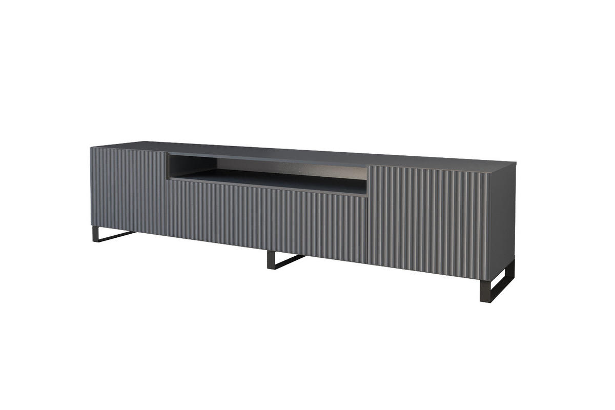 LOWBOARD NOA-2-S 200x53x41 cm - Graphit - Schwarz/Graphitfarben, Holzwerkstoff (200/53/41cm) - ALTDECOR