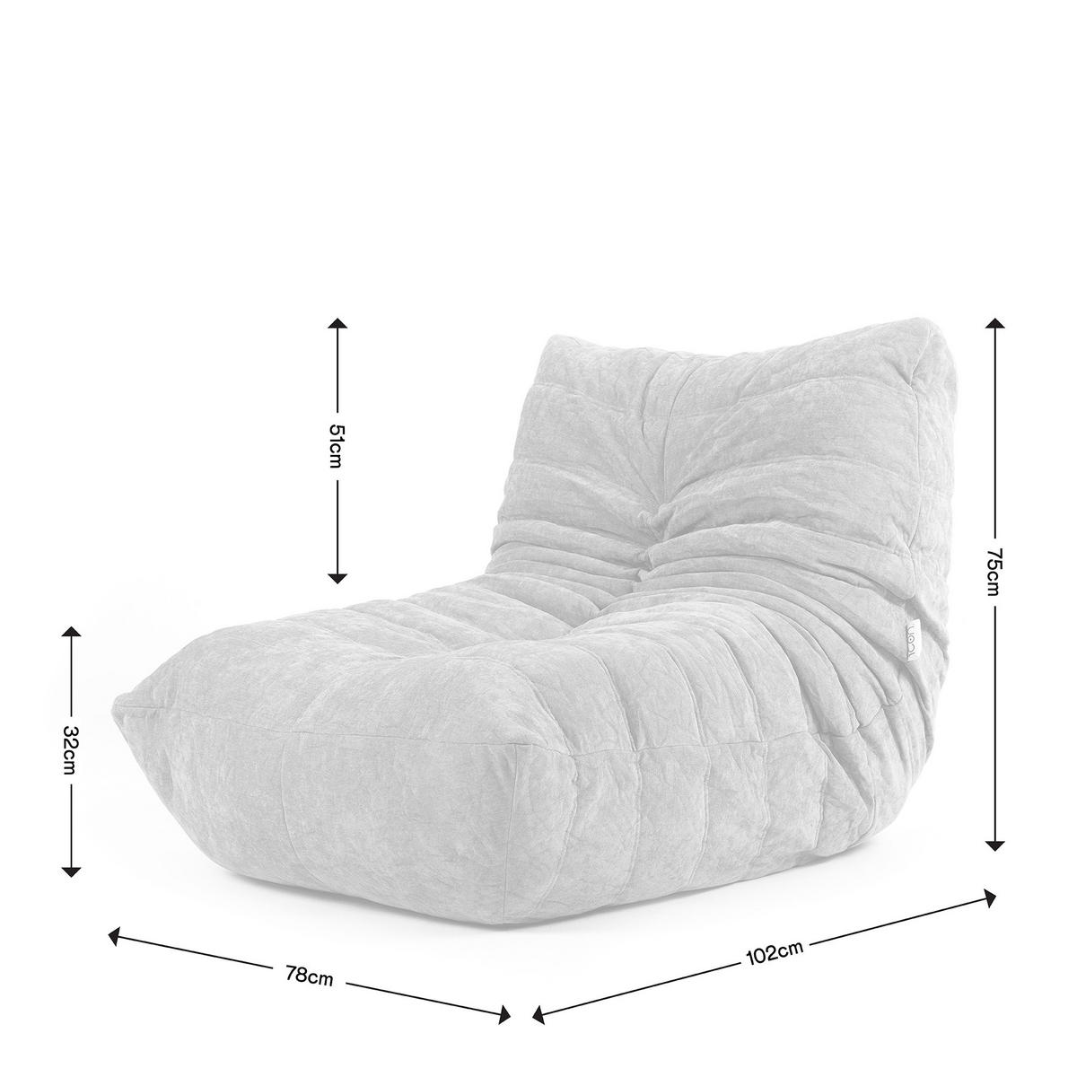 LIEGE-SESSEL Enzo - Hellgrau, Textil (78/32/102cm)