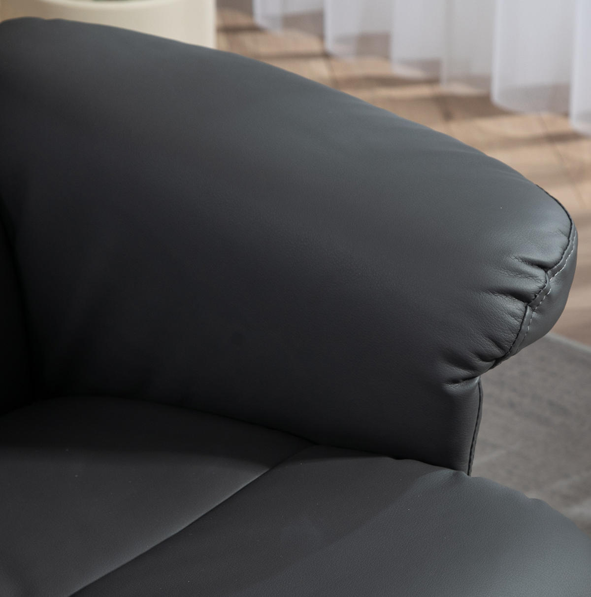 RELAXSESSEL 80/86/99 cm manuell mit 360°-Drehfunktion - Dunkelgrau, Holz (86/99/80cm) - BEAOK