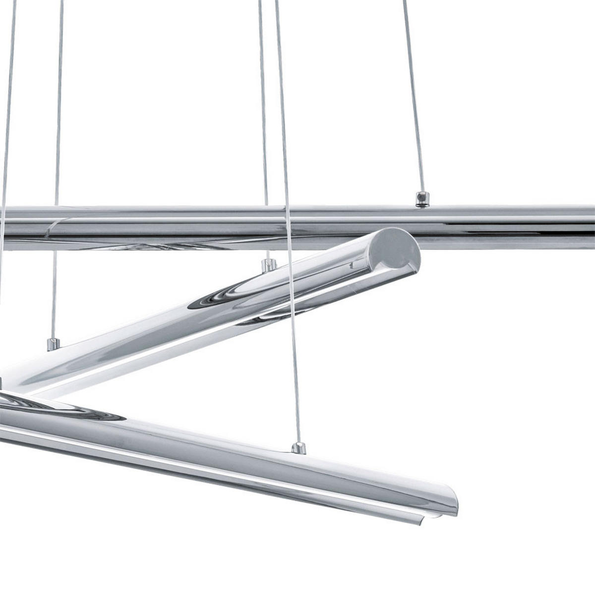 LED HÄNGELAMPE Terros Stahl Silber - Silberfarben, Metall (58/58/110cm)