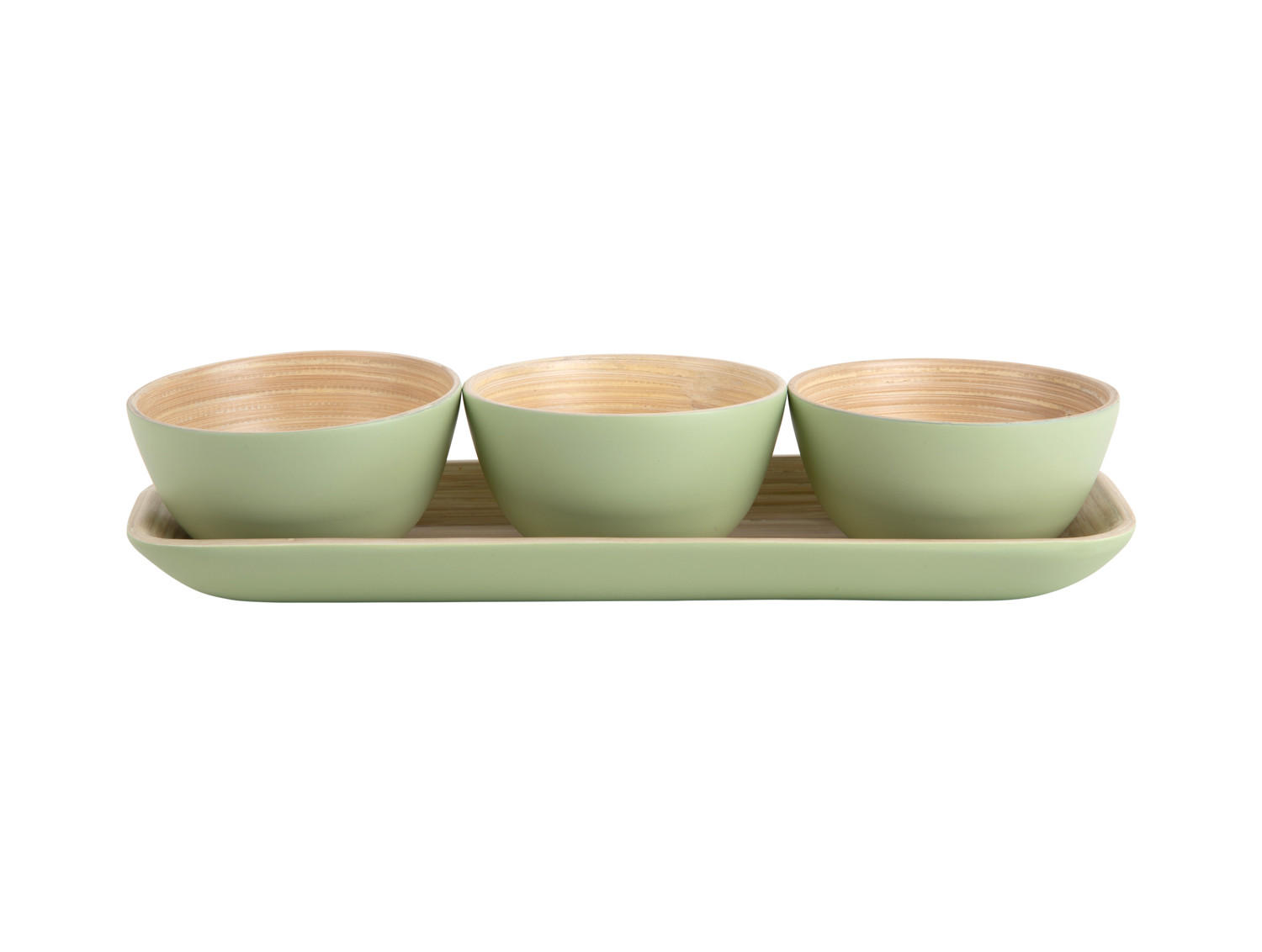 SNACK Set Puro 36/12/6 cm - Grün, Naturmaterialien (12cm) - Present Time