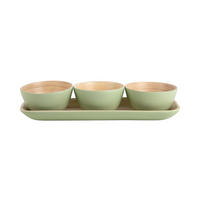 SNACK Set Puro 36/12/6 cm - Grün, Naturmaterialien (12cm) - Present Time