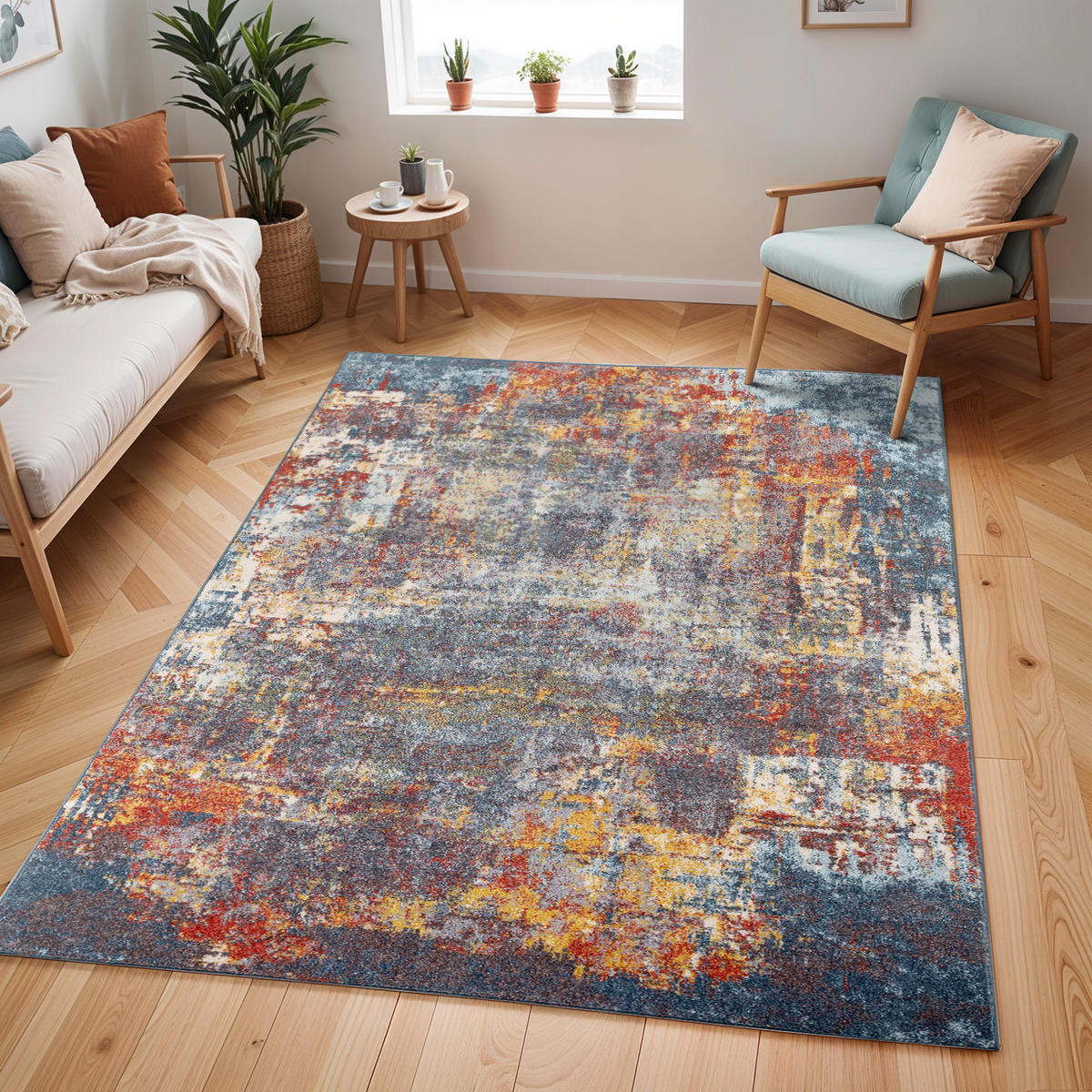 KURZFLORTEPPICH 160/213 cm Mehrfarbig - Multicolor, Naturmaterialien/Textil (160/213cm) - LIVABLISS