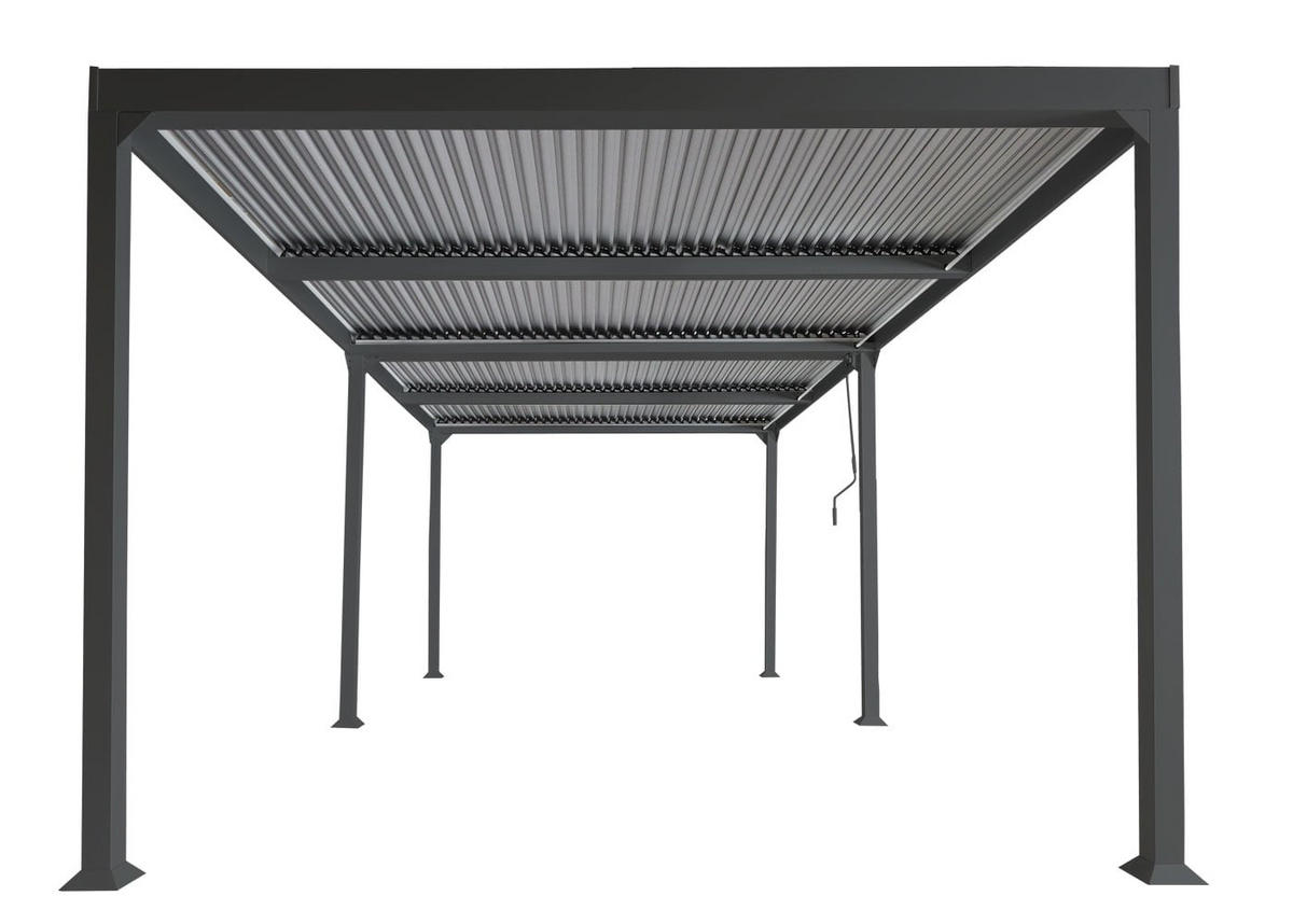 PERGOLA Alu 224x600x300cm Anthrazit - Anthrazit, Metall (600/224/300cm) - BERLINLODGE